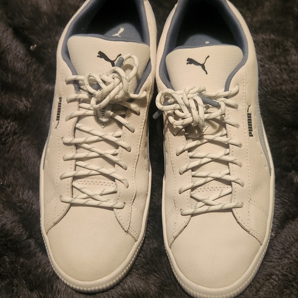 White/Blue VTG Puma Goretex Suede - Picture 5 of 7